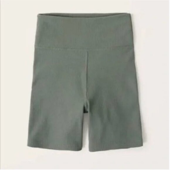 Abercrombie & Fitch 90s Contour High-Waisted Bike Short — Sage Green - Picture 1 of 4